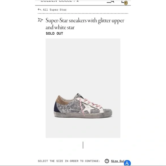 Golden Goose: super-star sneakers with glitter upper and white star